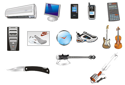 生活娱乐用品矢量素材