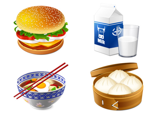 很精美的食物图标png