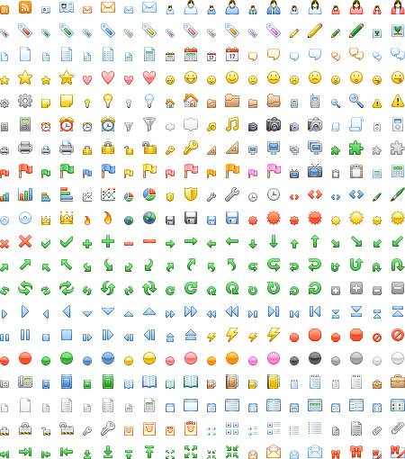 web2.0网页设计常用png小图标素材