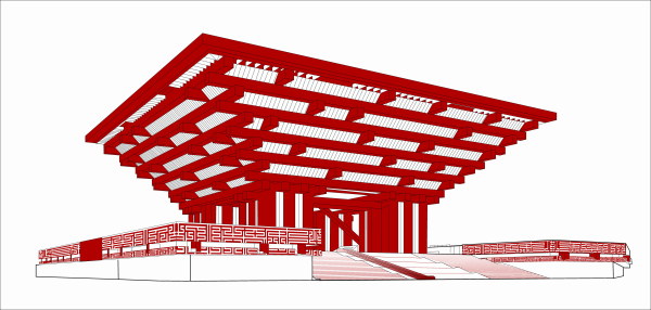 世博中国馆矢量