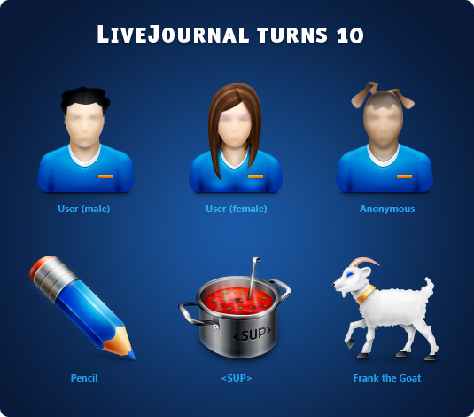 LiveJournal&nbsp;turns&nbsp;10 png图标