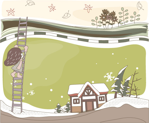 可爱线条插画矢量素材-42