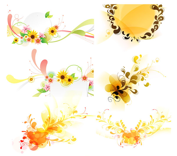 3款潮流花纹矢量素材