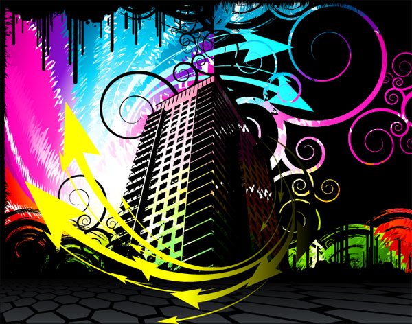 潮流建筑矢量素材