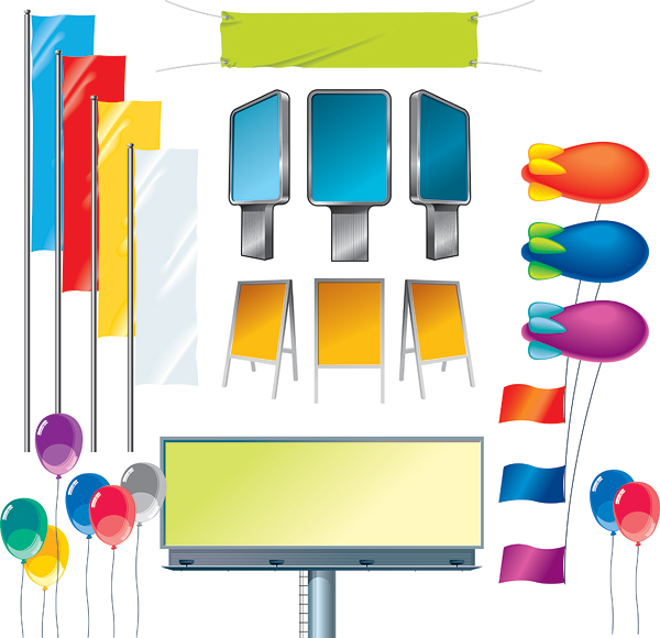 空白广告载体矢量素材