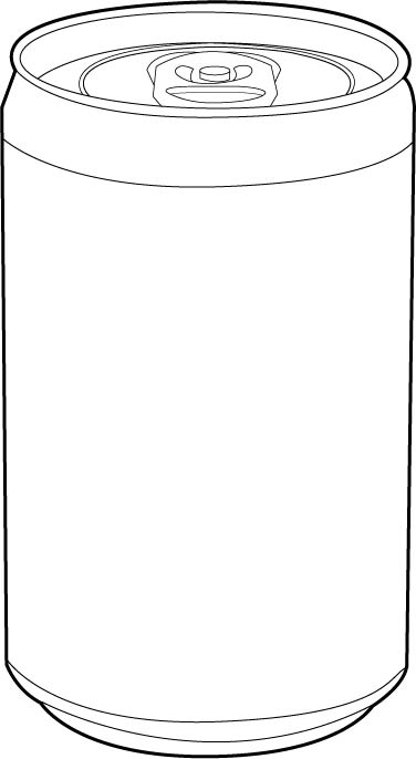 空白易拉罐矢量素材