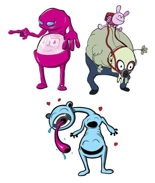 潮流小怪物矢量素材