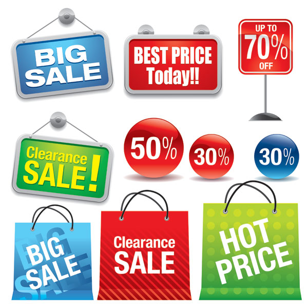 购物销售主题矢量素材