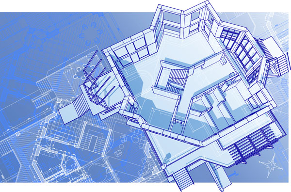 房子室内平面图矢量素材