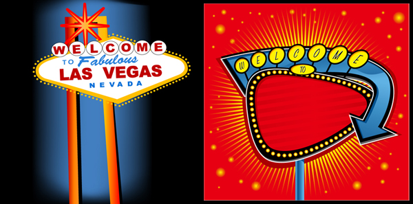 2款霓虹灯广告牌矢量素材