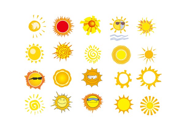 太阳矢量素材