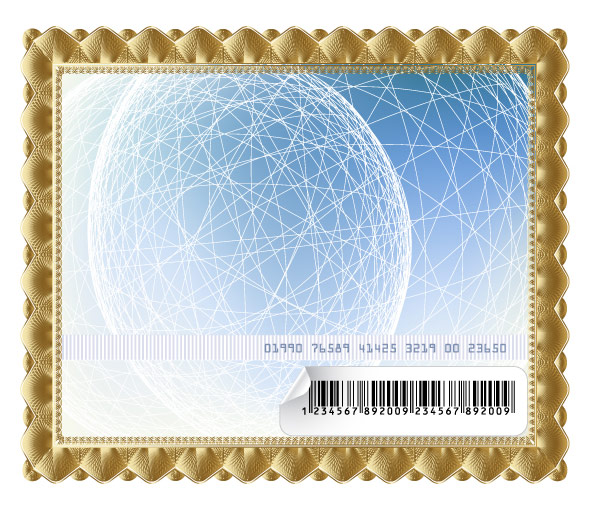 金色画框矢量素材