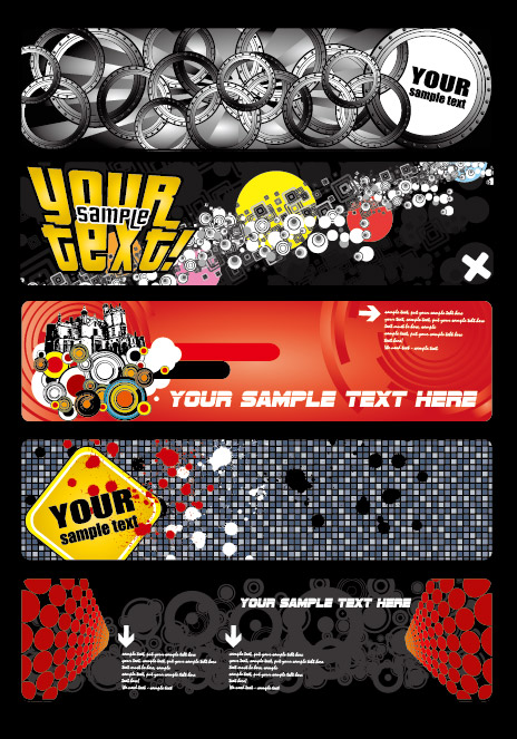 一些特别的banner背景矢量素材