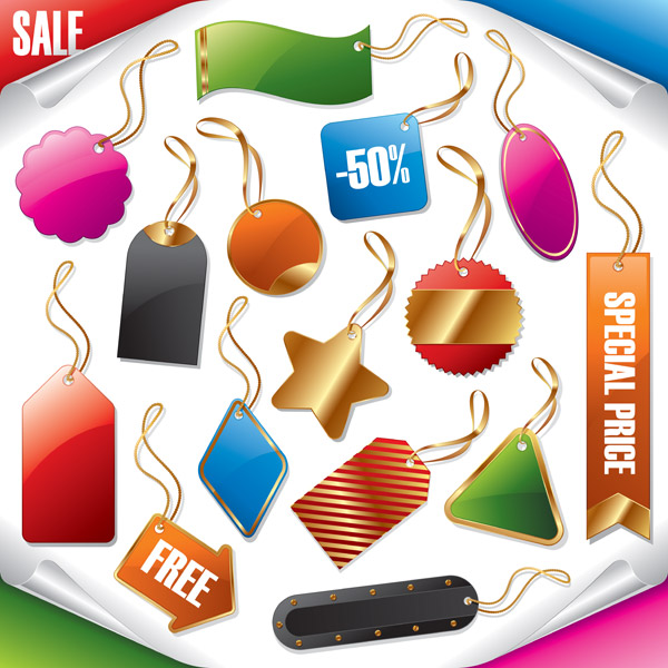 销售标签吊牌矢量素材