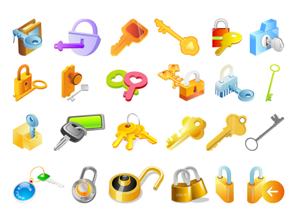 锁匙矢量素材之一