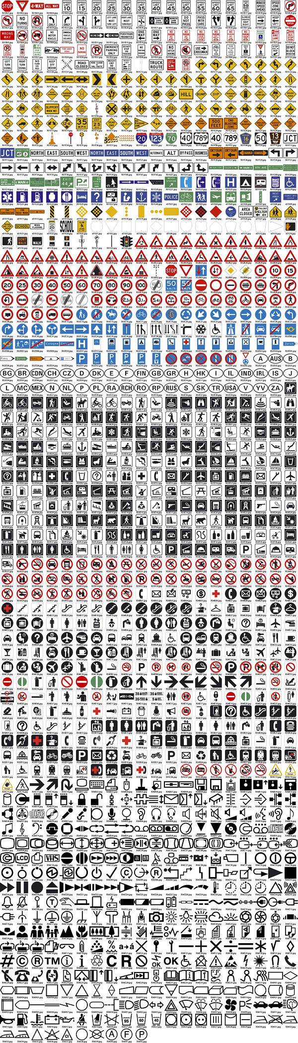 1400多个各种标识图标矢量素材