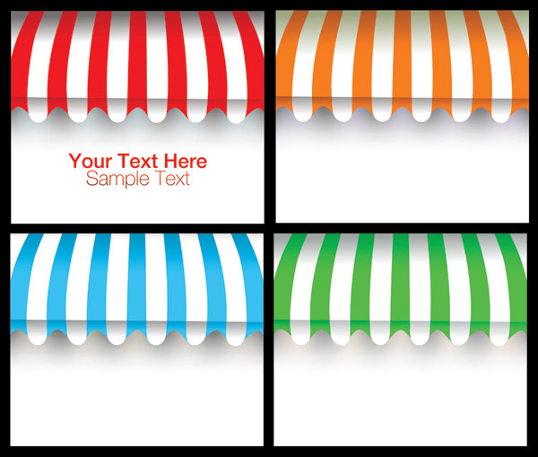 空白广告雨篷矢量素材