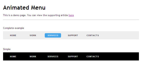 Animated&nbsp;Menu&nbsp;动感菜单导航条js css特效代码
