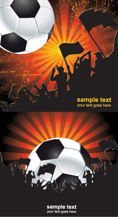 狂热的足球球迷矢量素材