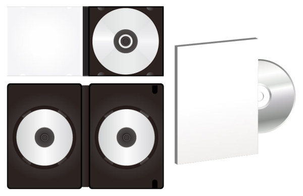 空白CD DVD包装矢量素材