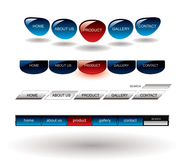 特别的导航条矢量素材-2