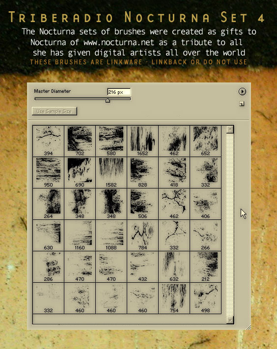 Ron's  公司出品的高清晰Triberadio笔刷集之九 （Nocturna Set 4）