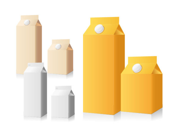 空白饮料包装盒矢量素材