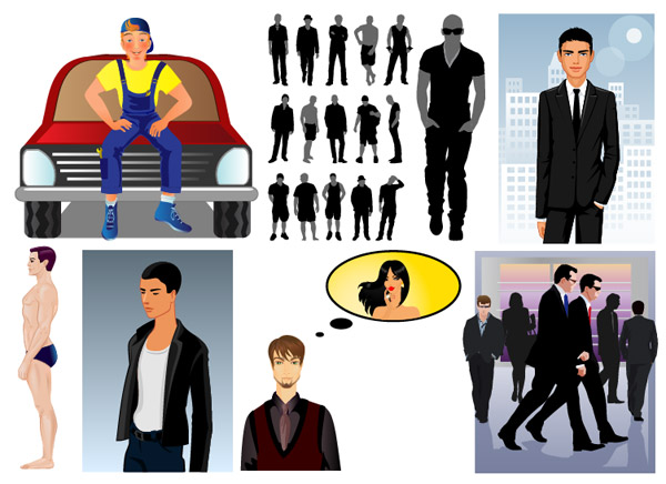 男人主题矢量素材