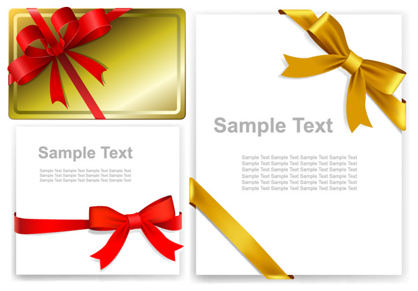 漂亮的丝带蝴蝶结矢量素材