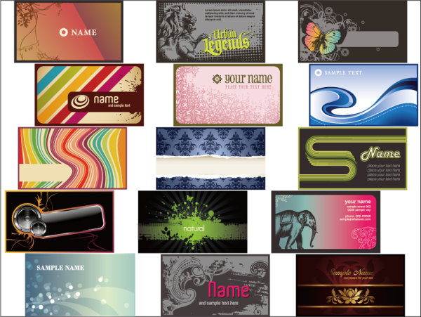 潮流卡片矢量素材