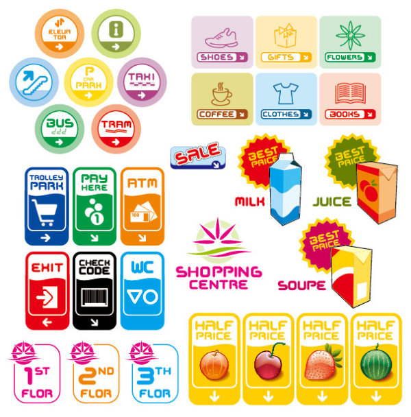 国外标签矢量素材