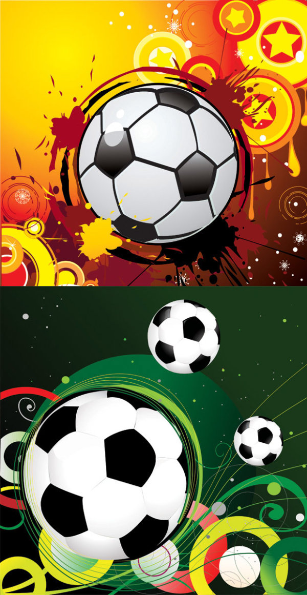 潮流足球矢量素材