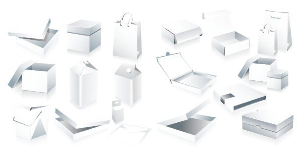 空白盒子包装矢量素材