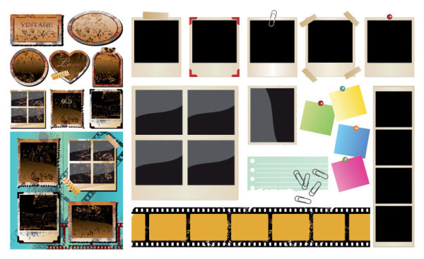 旧照片矢量素材