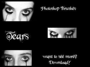 哥特式黑色泪水笔刷