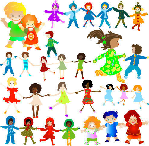 小朋友矢量素材