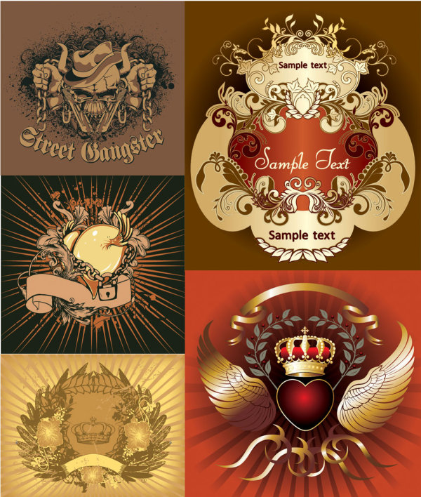 欧式潮流图案矢量素材