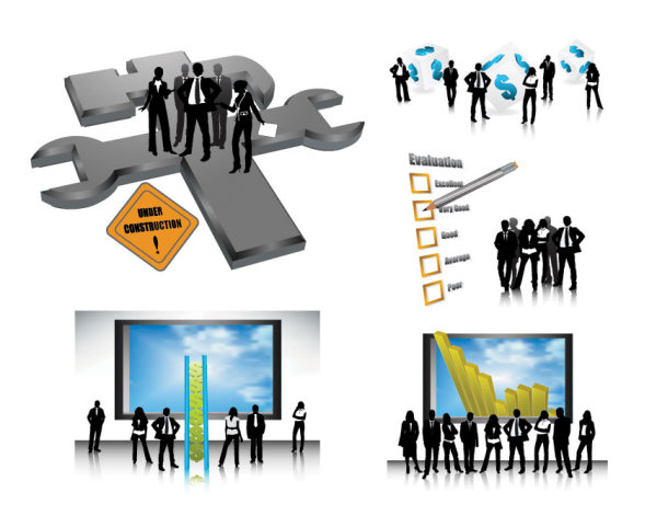 商务人士主题矢量素材