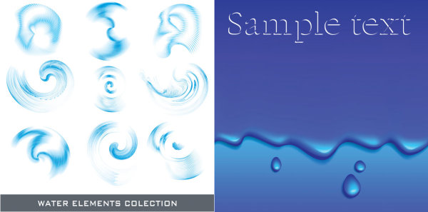 水元素矢量素材