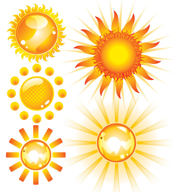 可爱的太阳矢量素材