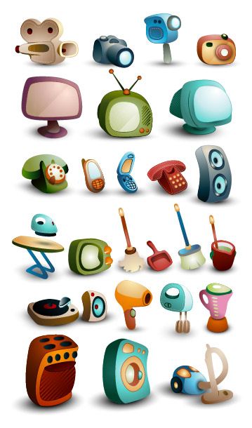 卡通生活类图标矢量素材