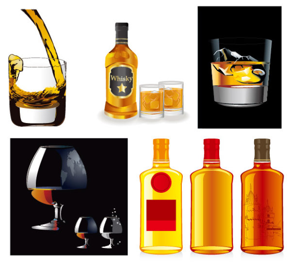 洋酒矢量素材