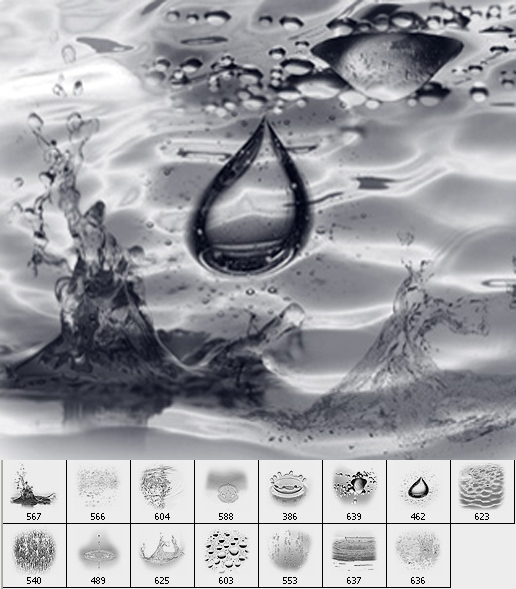 高清晰晶莹之水系列PS笔刷  （3）   