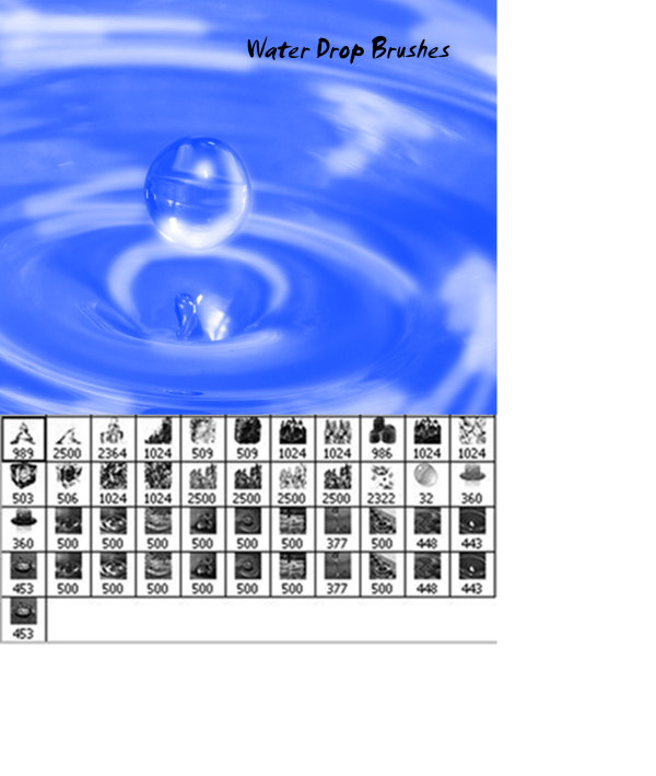 高清晰晶莹之水系列PS笔刷  （5）     