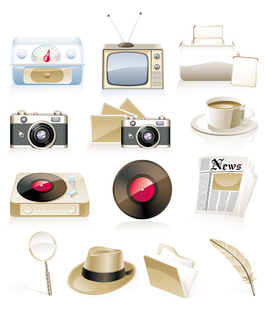 怀旧主题矢量素材