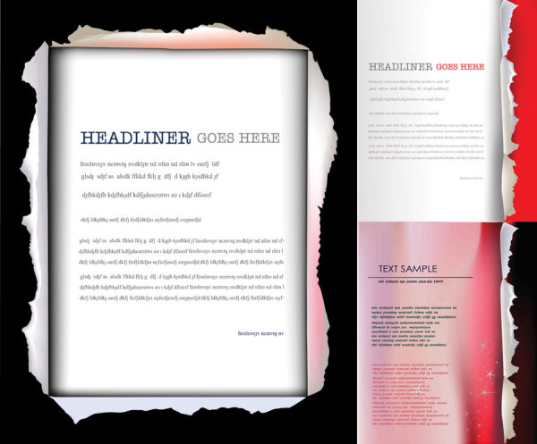 页面模板矢量素材