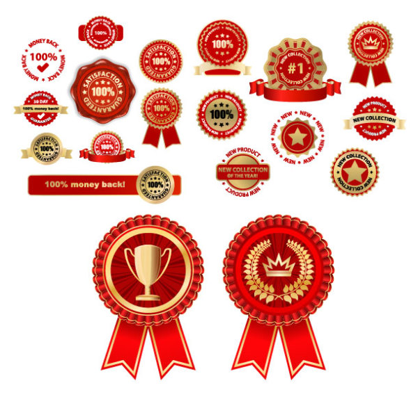 一些实用的奖章徽章矢量素材
