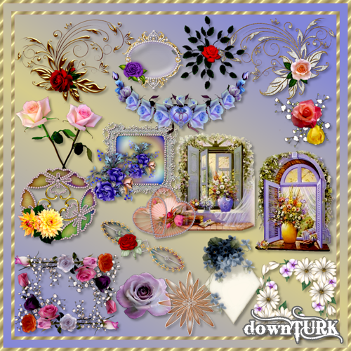 一套漂亮的装饰图案（PNG格式）