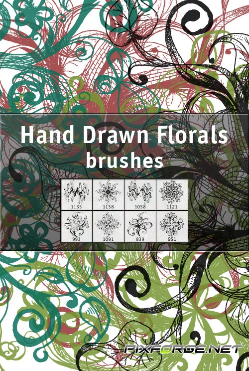 高清晰装饰花纹PS笔刷