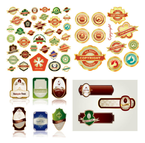 一些实用的label矢量素材